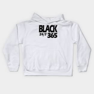 Black 24/7 365 Kids Hoodie